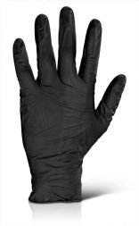 Heavy Duty Nitrile Gloves - Disposable Powder Free Tattoo Style (Black) (Box x100)